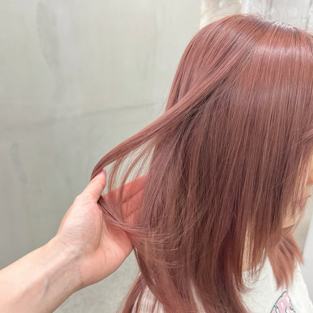 秋冬髮色 玫瑰粉棕 顯白